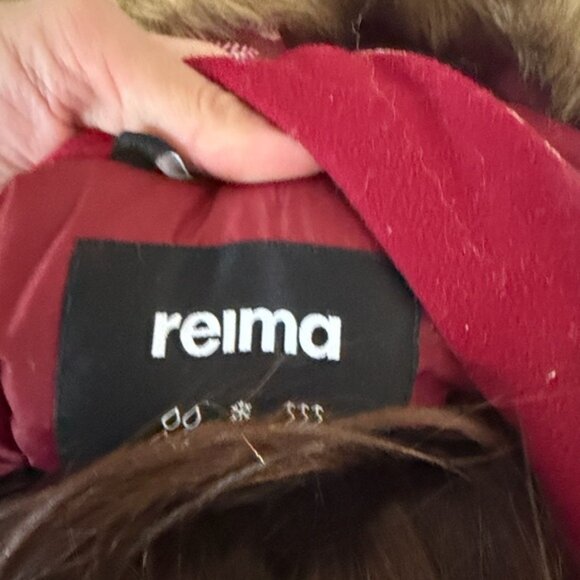 🌈 Reima 🌈 Girls' waterproof hooded jacket Muhvu Jam Red - Picture 13 of 16